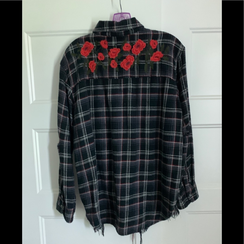 American Eagle destroyed flannel.